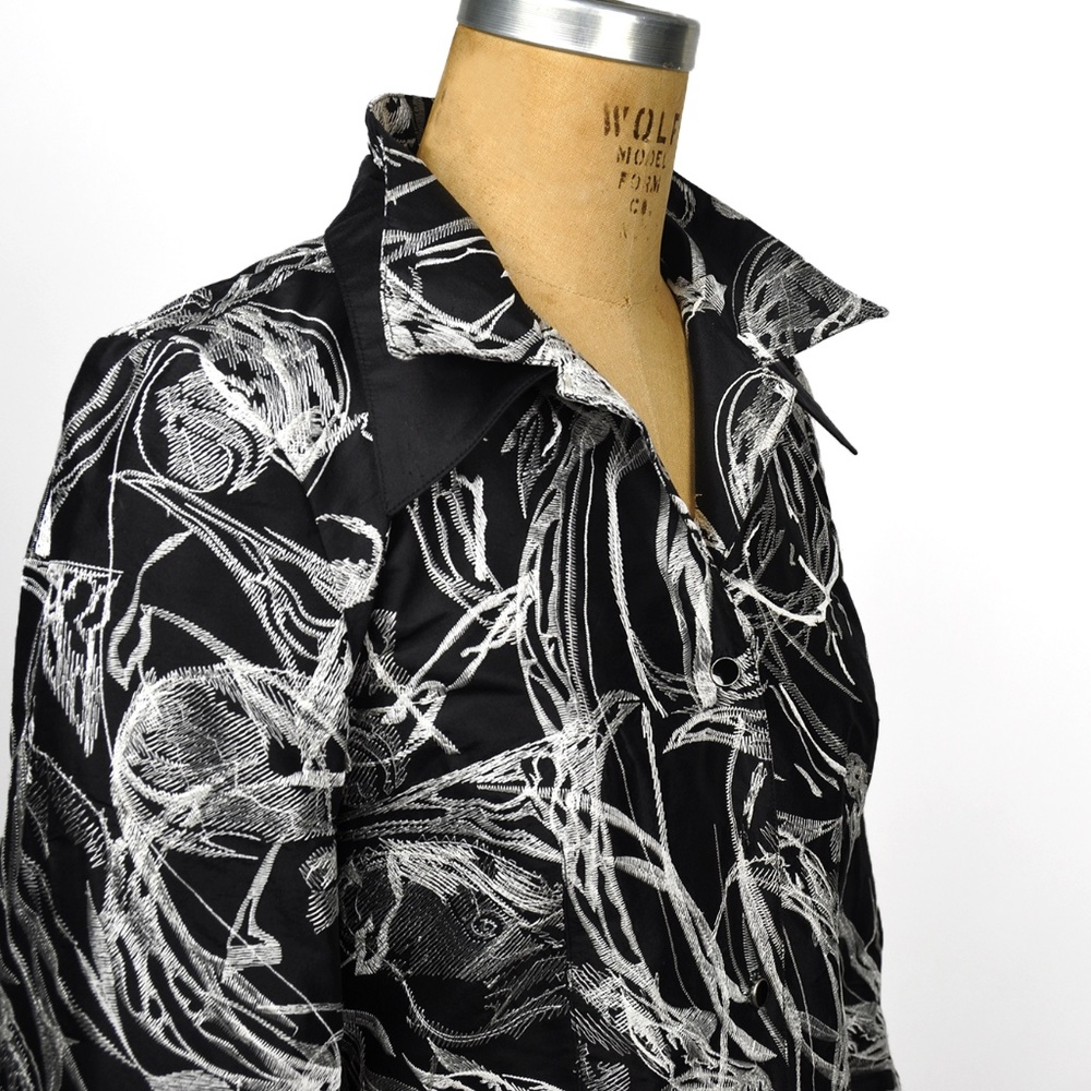 PER SE Silk Bolero Cropped Jacket ART TO WEAR